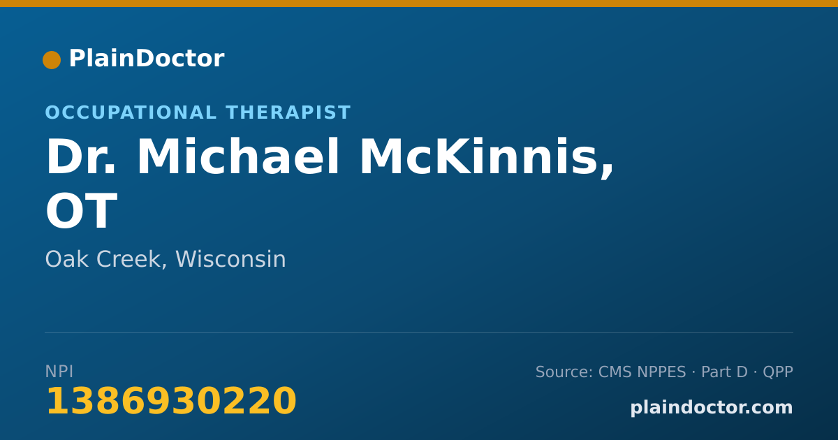 Shareable card for Michael McKinnis, OT - Occupational Therapist, Oak Creek, WI