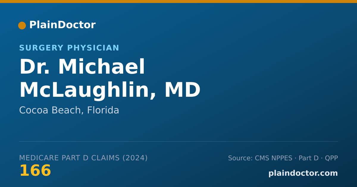 Shareable card for Michael McLaughlin, MD - Surgery Physician, Cocoa Beach, FL