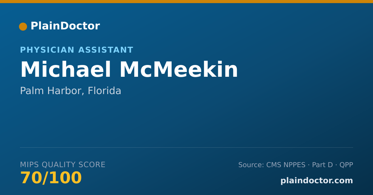 Shareable card for Michael McMeekin - Physician Assistant, Palm Harbor, FL