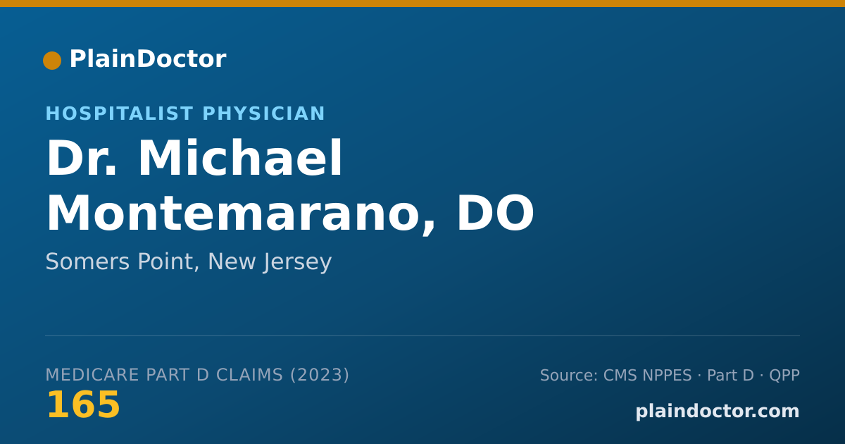 Shareable card for Michael Montemarano, DO - Hospitalist Physician, Somers Point, NJ