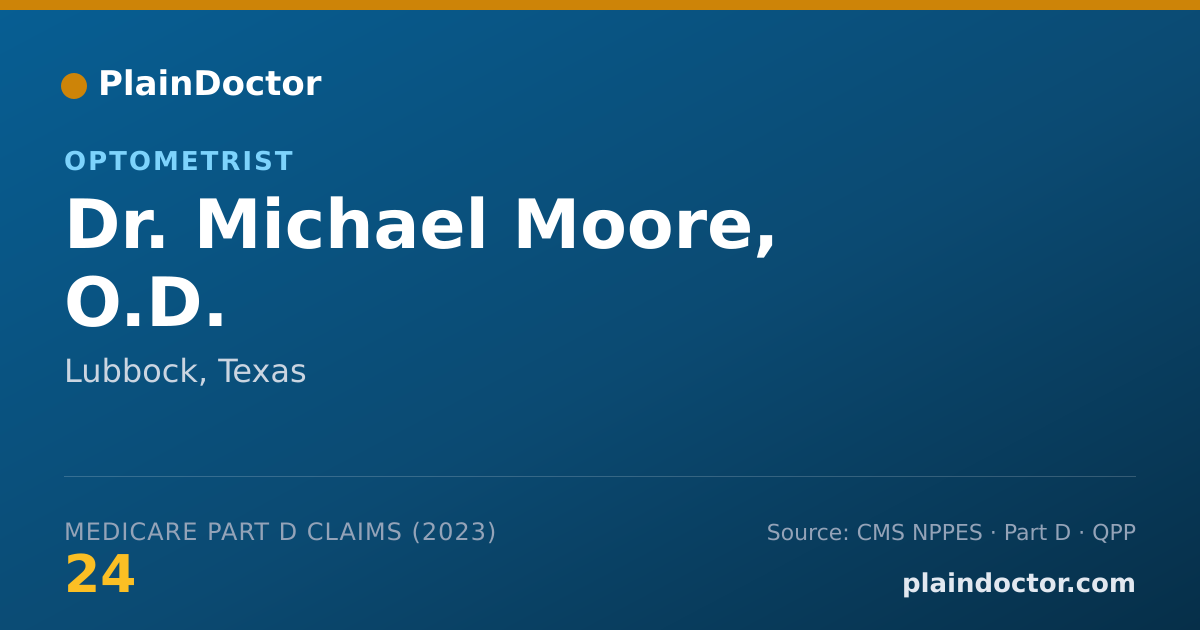 Shareable card for Michael Moore, O.D. - Optometrist, Lubbock, TX