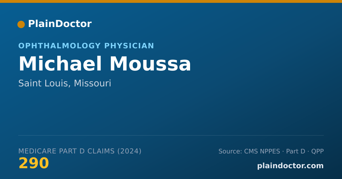 Shareable card for Michael Moussa - Ophthalmology Physician, Saint Louis, MO