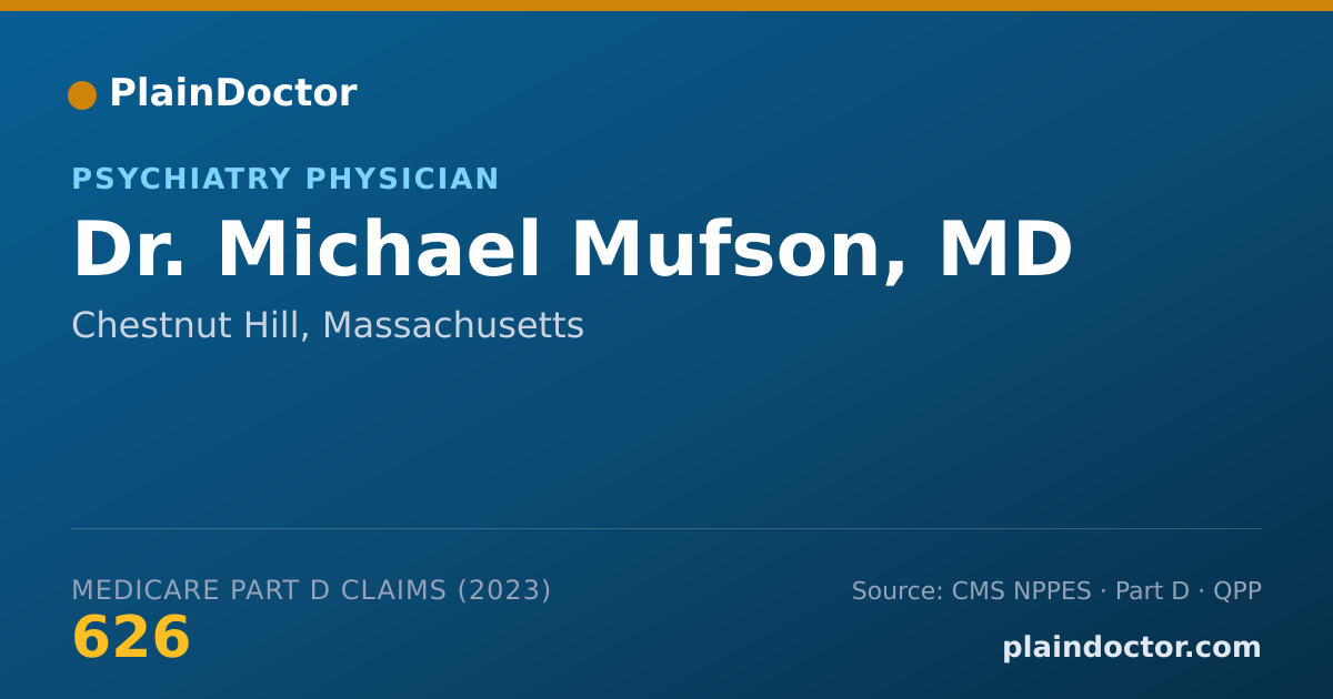 Shareable card for Michael Mufson, MD - Psychiatry Physician, Chestnut Hill, MA