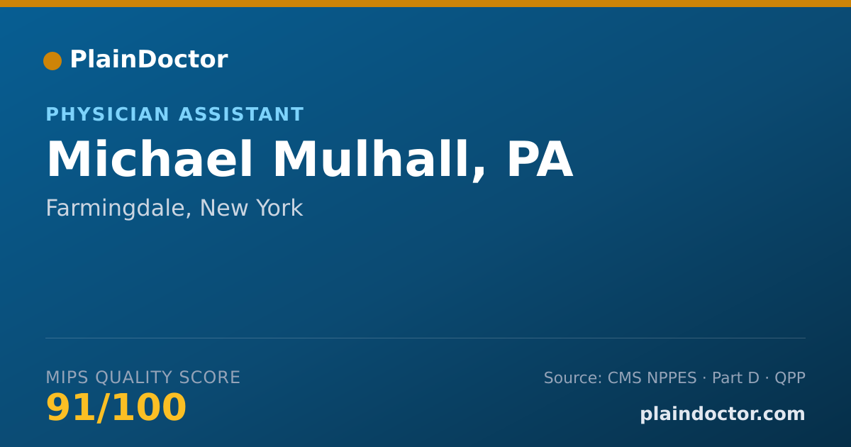 Shareable card for Michael Mulhall, PA - Physician Assistant, Farmingdale, NY