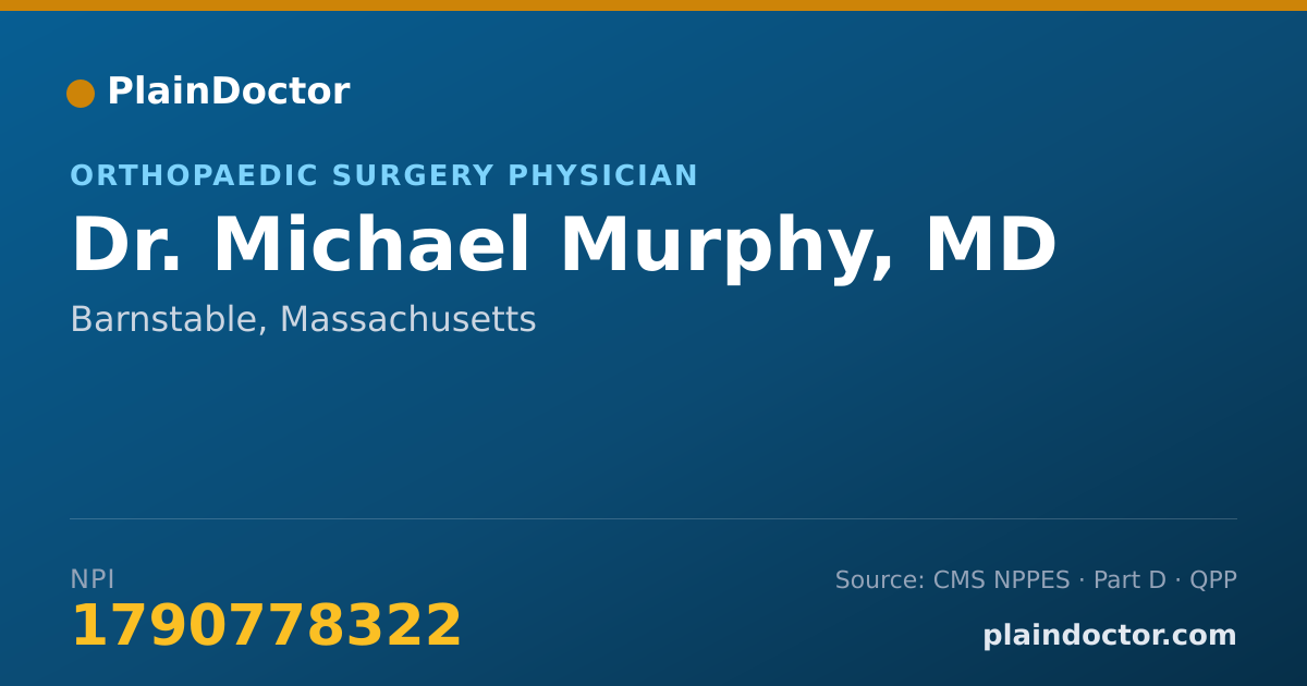 Shareable card for Michael Murphy, MD - Orthopaedic Surgery Physician, Barnstable, MA