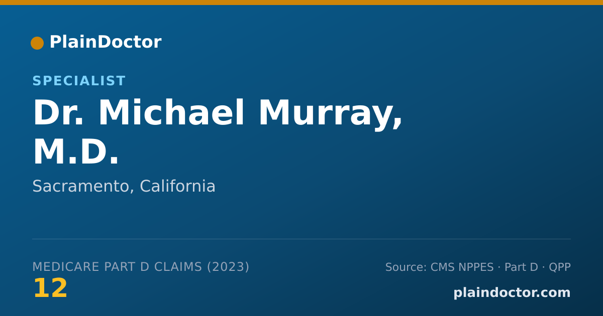 Shareable card for Michael Murray, M.D. - Specialist, Sacramento, CA