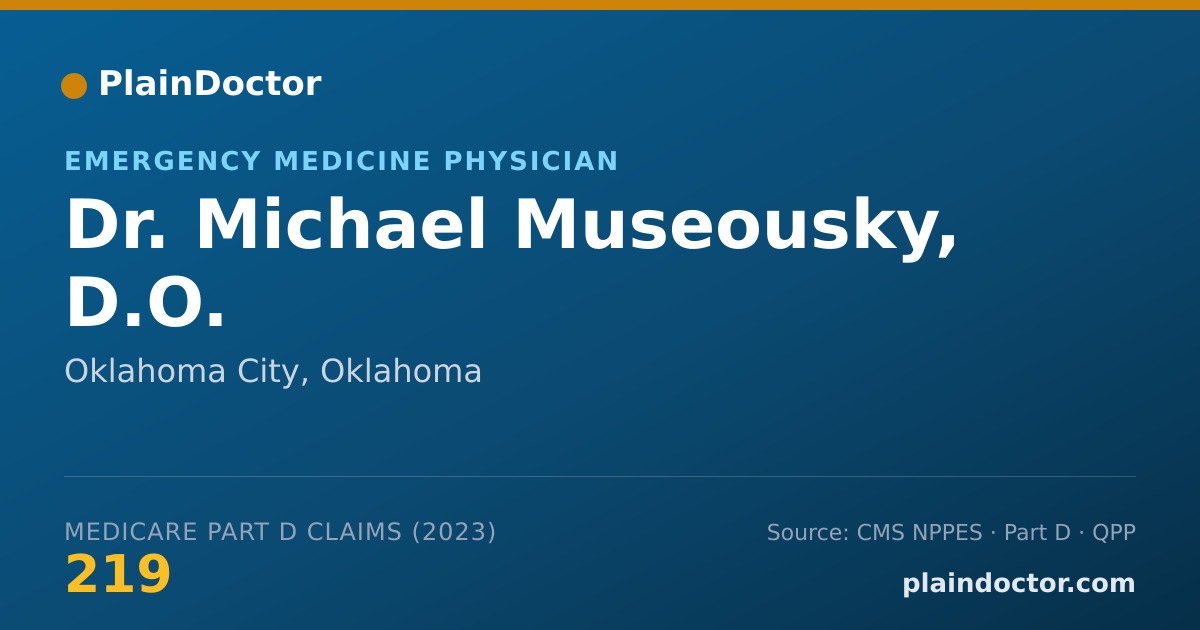 Shareable card for Michael Museousky, D.O. - Emergency Medicine Physician, Oklahoma City, OK
