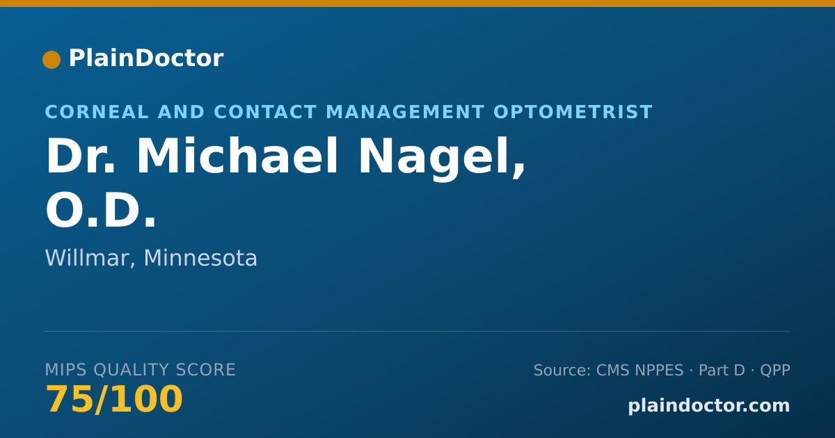 Shareable card for Michael Nagel, O.D. - Corneal and Contact Management Optometrist, Willmar, MN