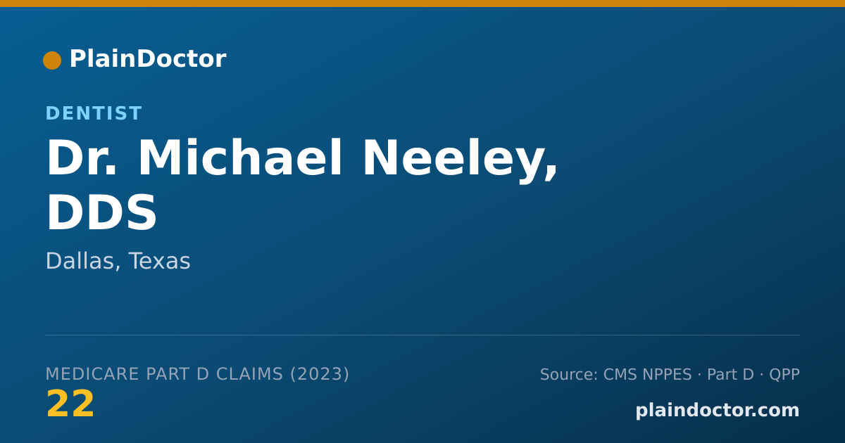 Shareable card for Michael Neeley, DDS - Dentist, Dallas, TX
