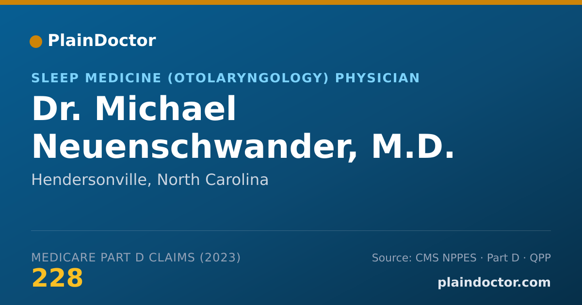 Shareable card for Michael Neuenschwander, M.D. - Sleep Medicine (Otolaryngology) Physician, Hendersonville, NC