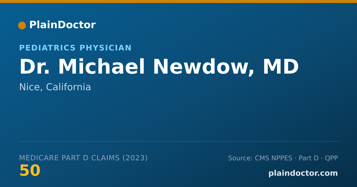 Shareable card for Michael Newdow, MD - Pediatrics Physician, Nice, CA