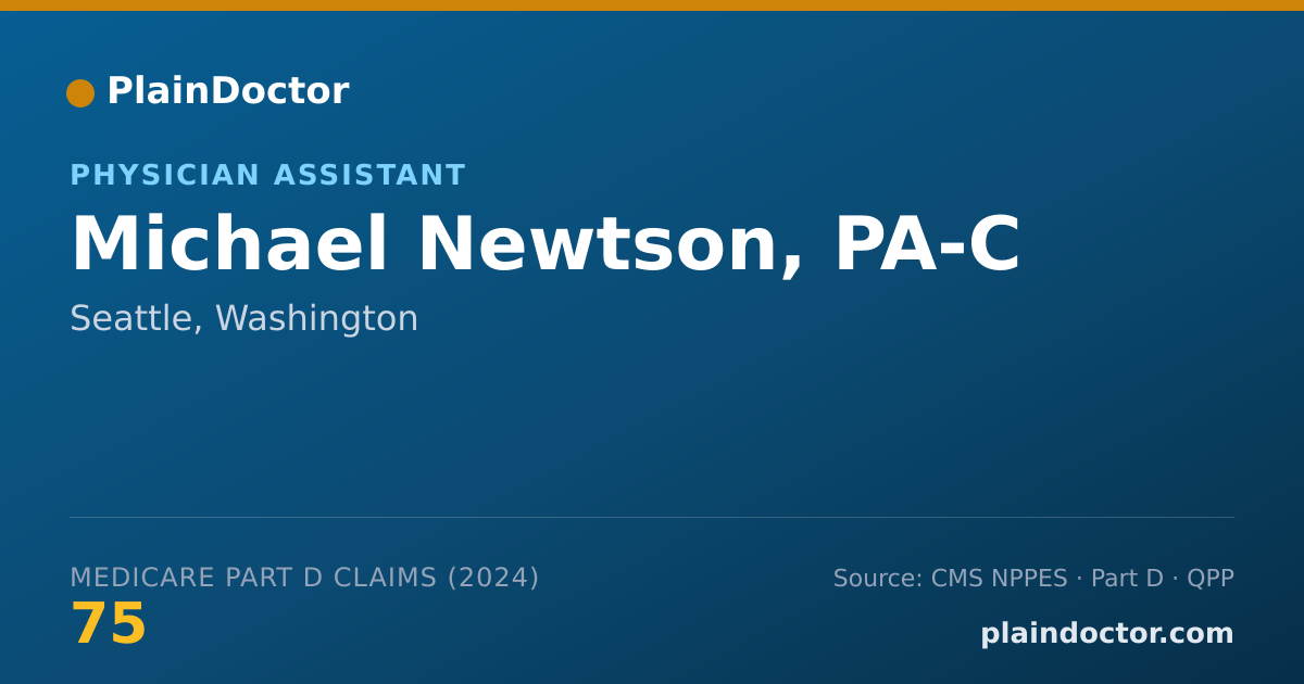 Shareable card for Michael Newtson, PA-C - Physician Assistant, Seattle, WA