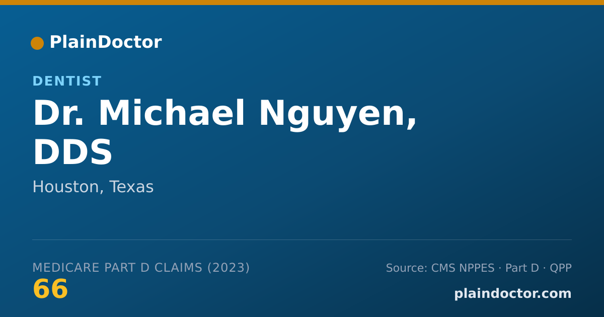 Shareable card for Michael Nguyen, DDS - Dentist, Houston, TX