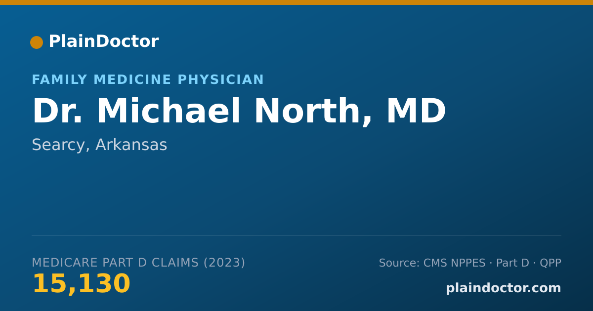 Shareable card for Michael North, MD - Family Medicine Physician, Searcy, AR