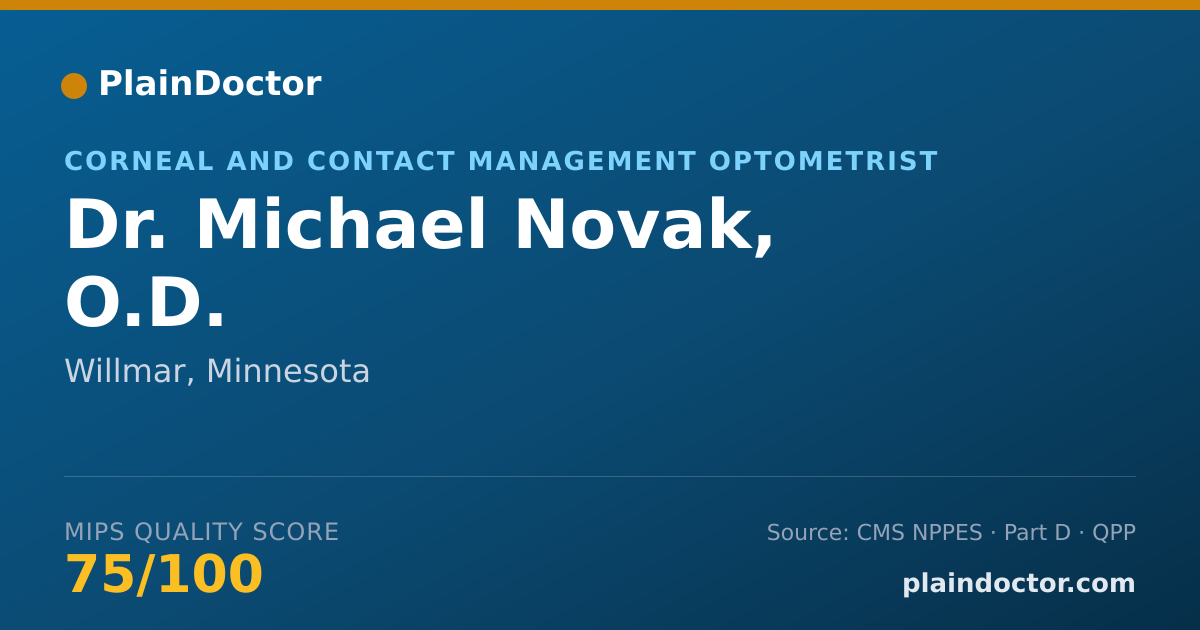 Shareable card for Michael Novak, O.D. - Corneal and Contact Management Optometrist, Willmar, MN