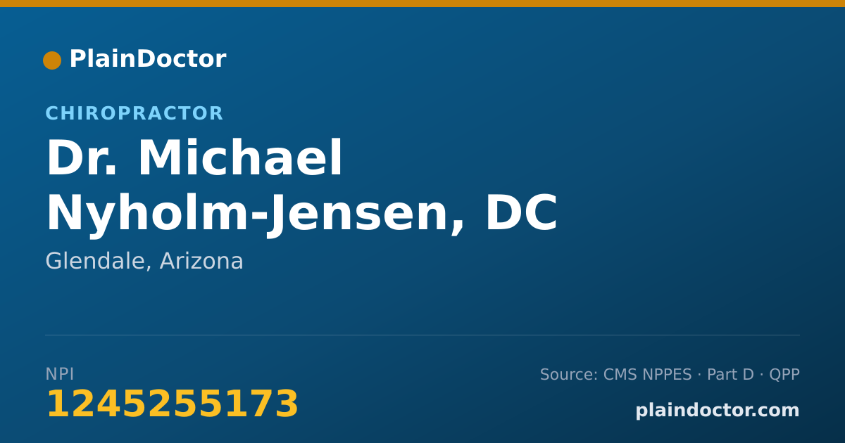 Shareable card for Michael Nyholm-Jensen, DC - Chiropractor, Glendale, AZ