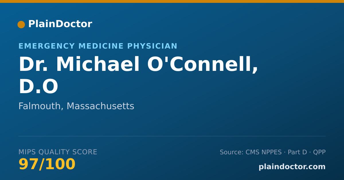 Shareable card for Michael O'Connell, D.O - Emergency Medicine Physician, Falmouth, MA