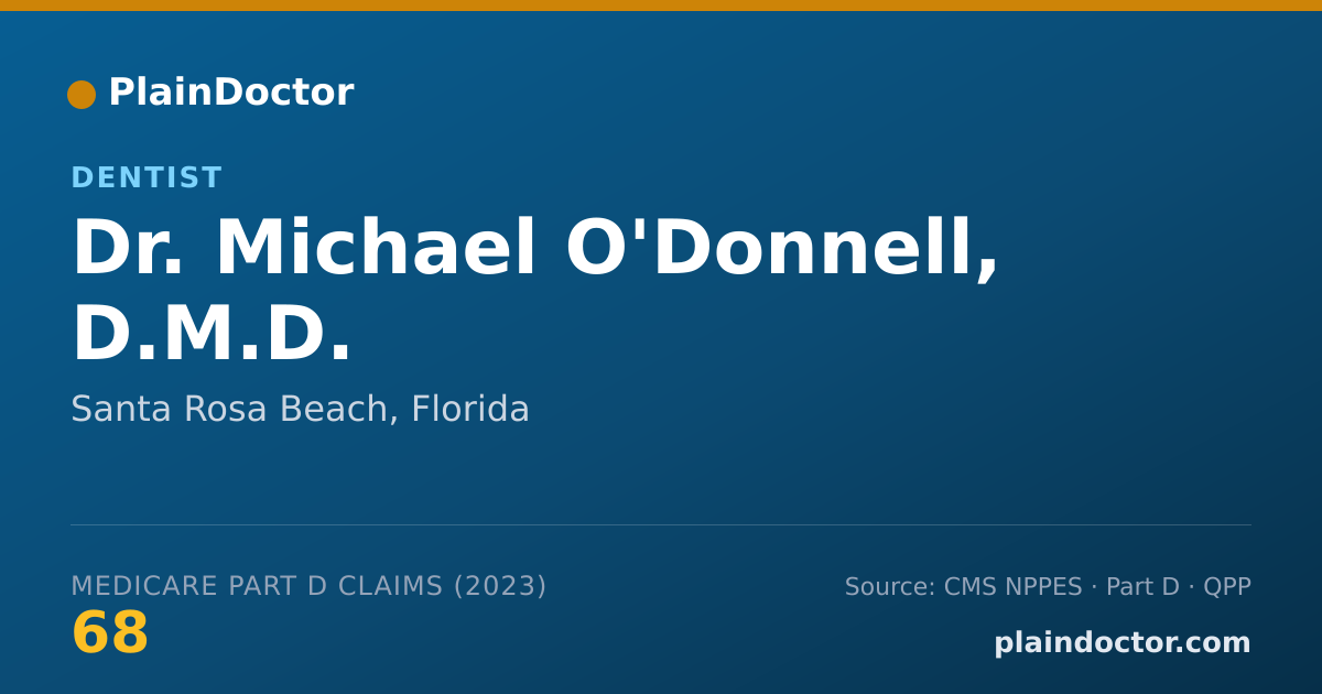Shareable card for Michael O'Donnell, D.M.D. - Dentist, Santa Rosa Beach, FL