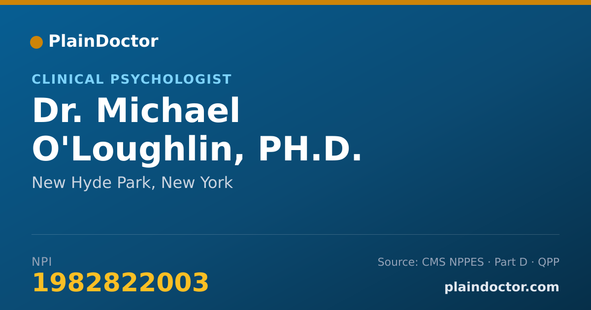 Shareable card for Michael O'Loughlin, PH.D. - Clinical Psychologist, New Hyde Park, NY