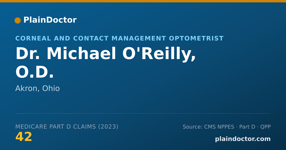 Shareable card for Michael O'Reilly, O.D. - Corneal and Contact Management Optometrist, Akron, OH