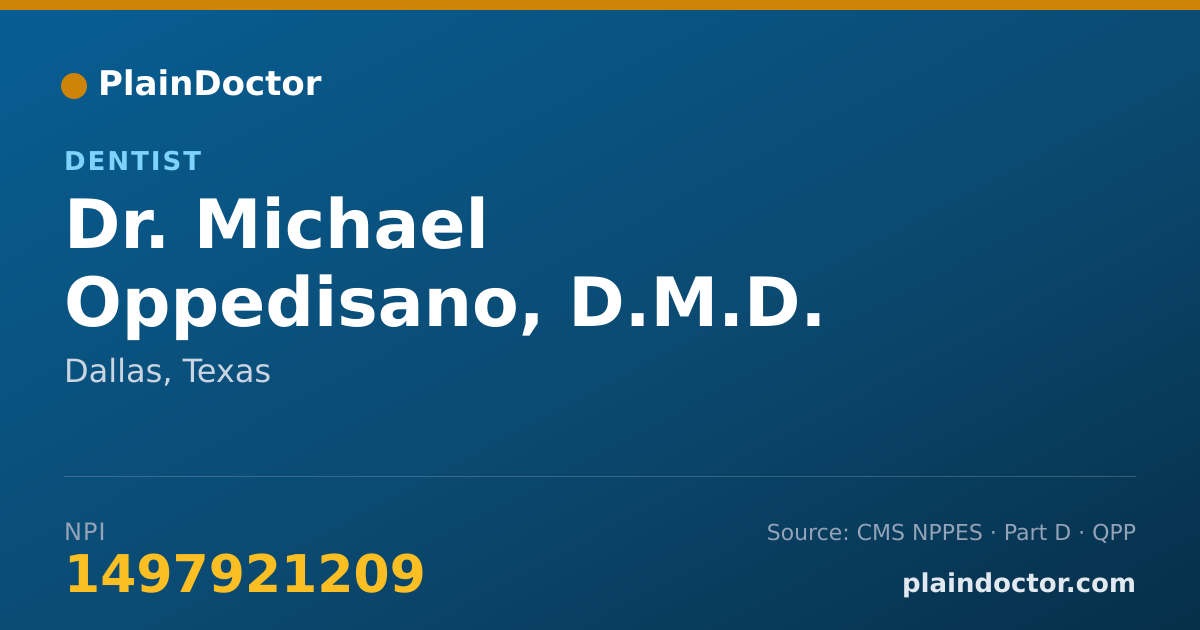 Shareable card for Michael Oppedisano, D.M.D. - Dentist, Dallas, TX