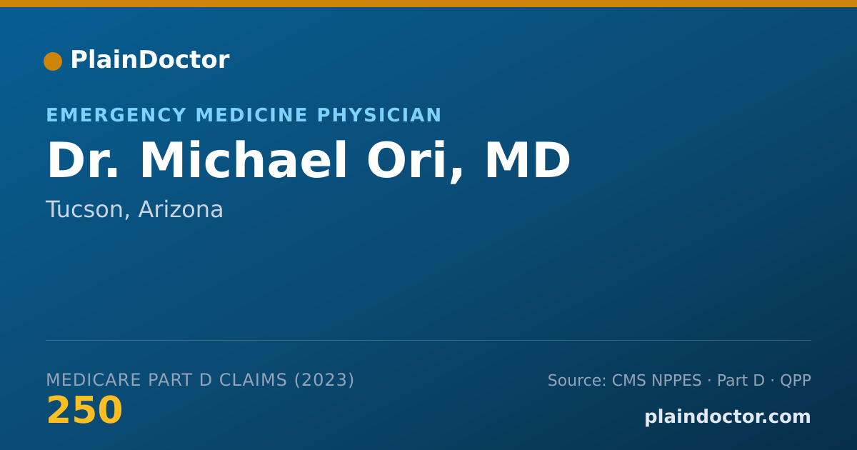 Shareable card for Michael Ori, MD - Emergency Medicine Physician, Tucson, AZ
