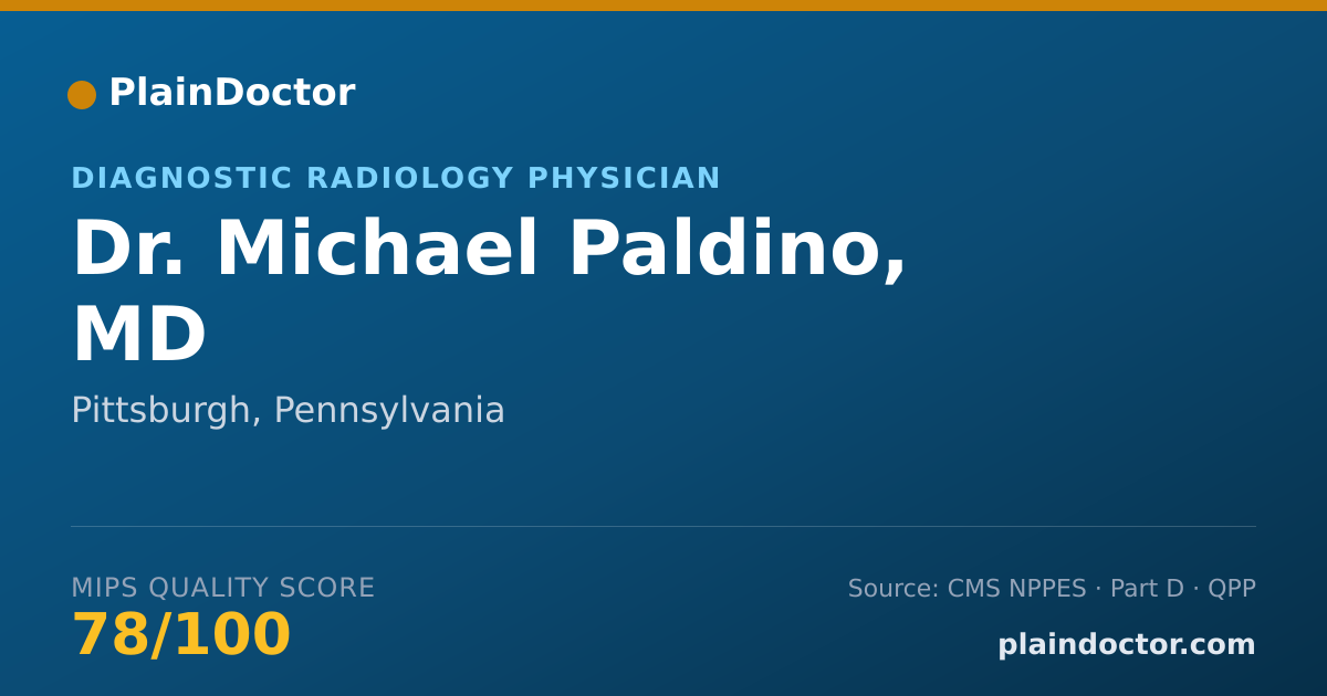 Shareable card for Michael Paldino, MD - Diagnostic Radiology Physician, Pittsburgh, PA
