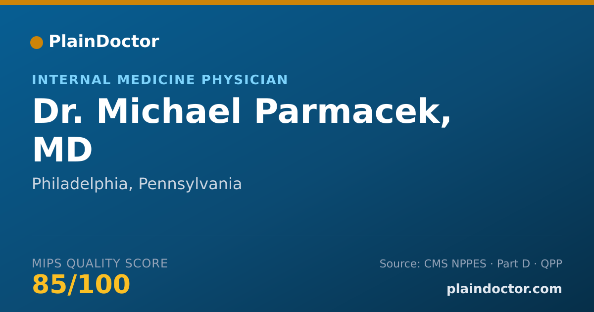 Shareable card for Michael Parmacek, MD - Internal Medicine Physician, Philadelphia, PA