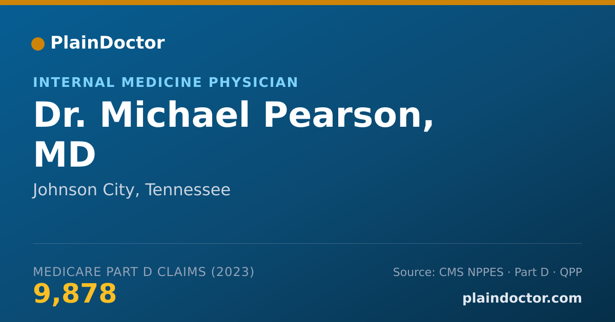 Shareable card for Michael Pearson, MD - Internal Medicine Physician, Johnson City, TN