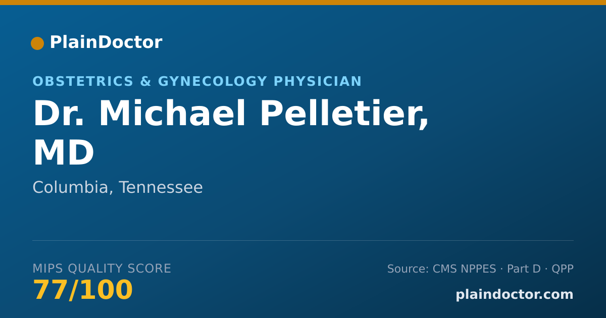 Shareable card for Michael Pelletier, MD - Obstetrics & Gynecology Physician, Columbia, TN