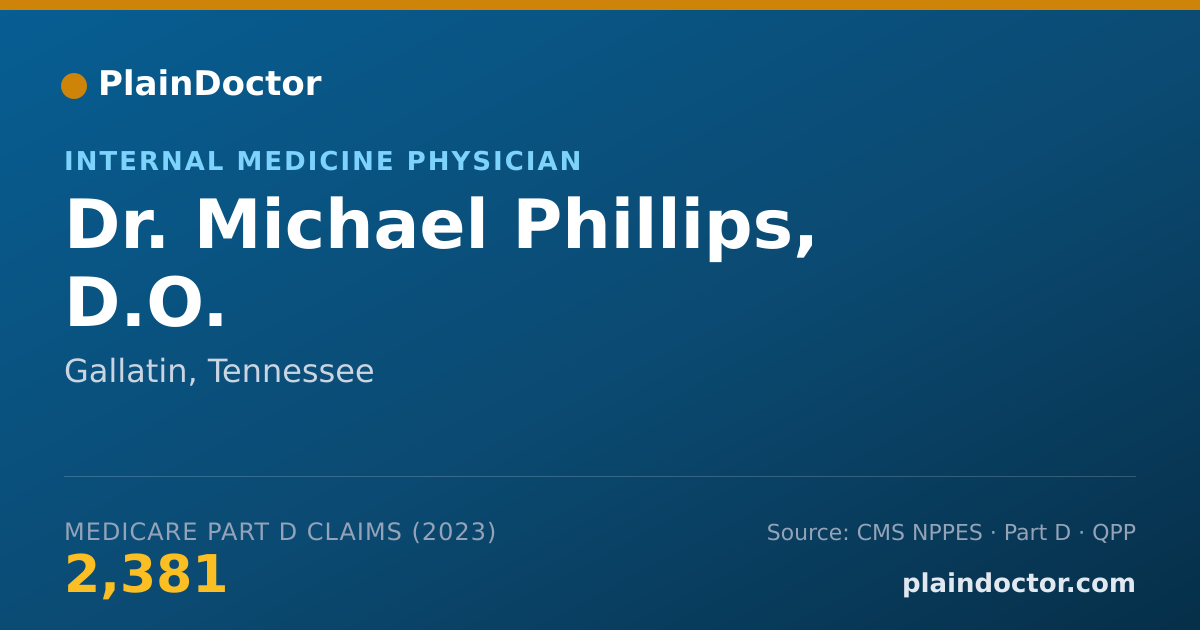 Shareable card for Michael Phillips, D.O. - Internal Medicine Physician, Gallatin, TN