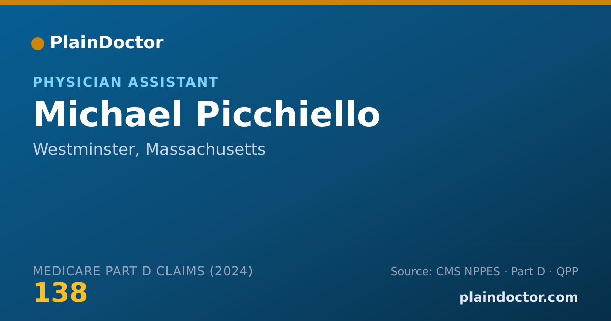 Shareable card for Michael Picchiello - Physician Assistant, Westminster, MA