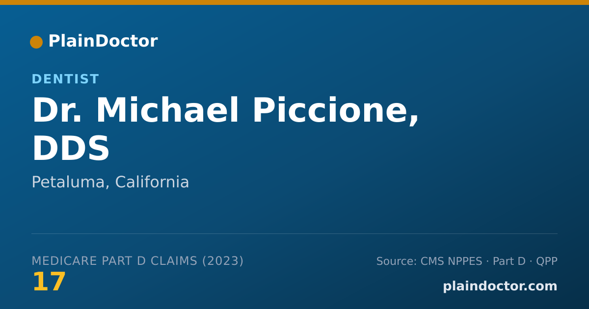 Shareable card for Michael Piccione, DDS - Dentist, Petaluma, CA
