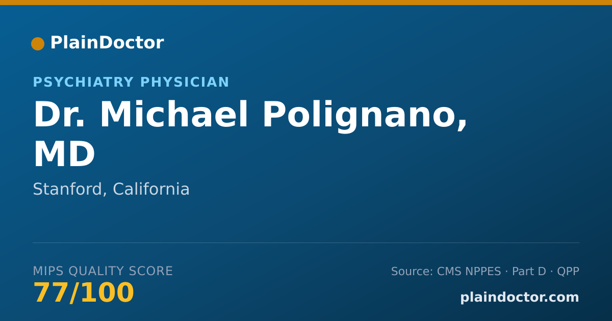 Shareable card for Michael Polignano, MD - Psychiatry Physician, Stanford, CA