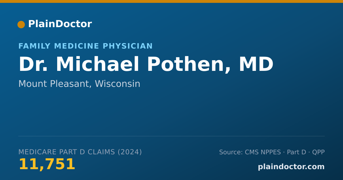 Shareable card for Michael Pothen, MD - Family Medicine Physician, Mount Pleasant, WI