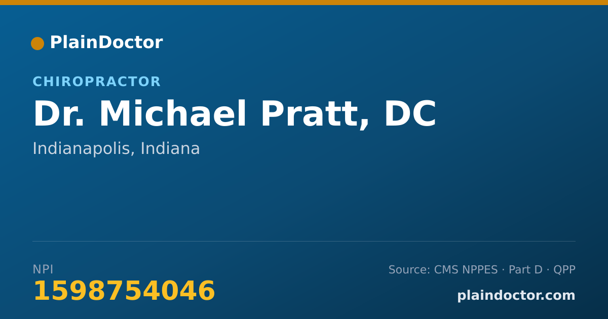 Shareable card for Michael Pratt, DC - Chiropractor, Indianapolis, IN