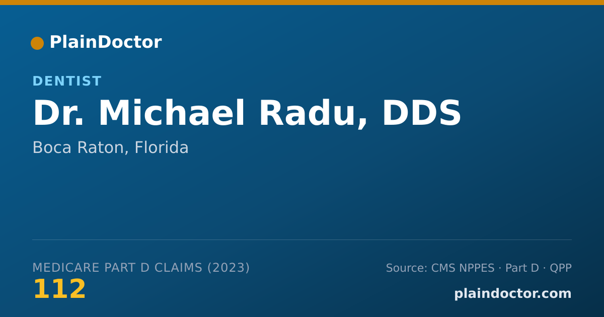 Shareable card for Michael Radu, DDS - Dentist, Boca Raton, FL