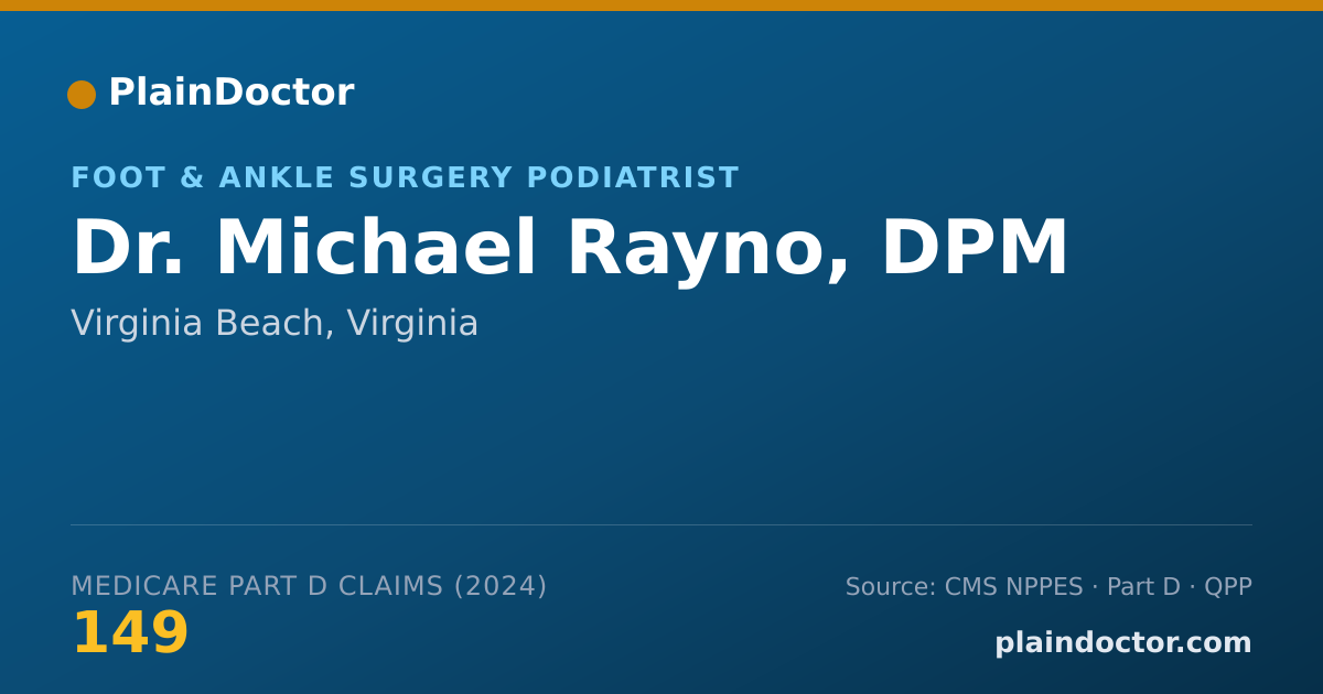 Shareable card for Michael Rayno, DPM - Foot & Ankle Surgery Podiatrist, Virginia Beach, VA