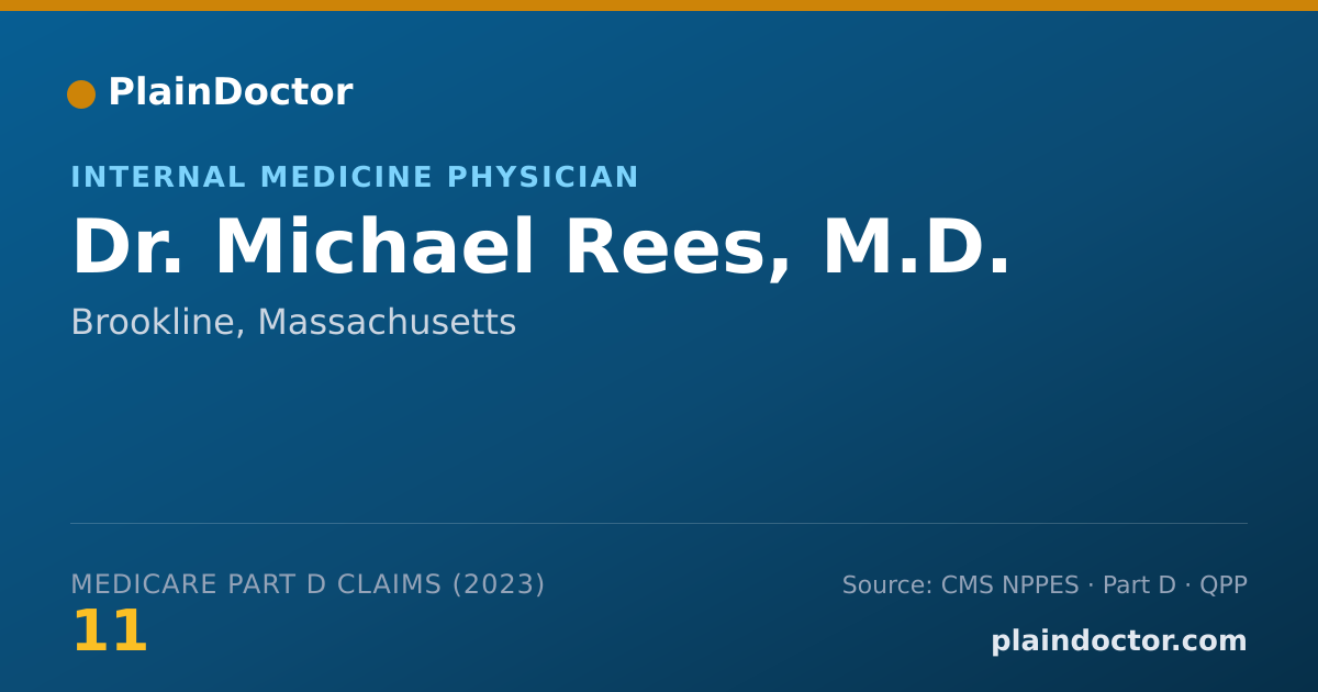Shareable card for Michael Rees, M.D. - Internal Medicine Physician, Brookline, MA