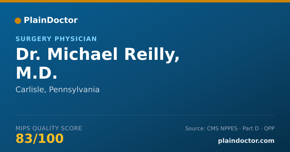 Shareable card for Michael Reilly, M.D. - Surgery Physician, Carlisle, PA