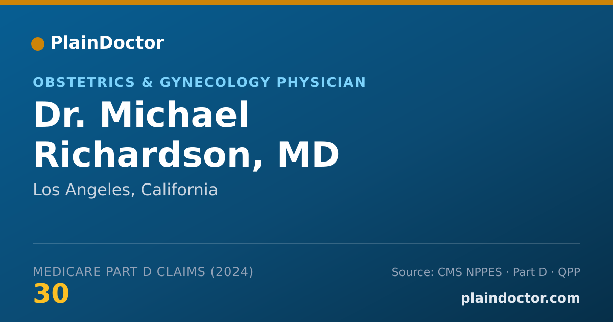 Shareable card for Michael Richardson, MD - Student in an Organized Health Care Education/Training Program, Los Angeles, CA