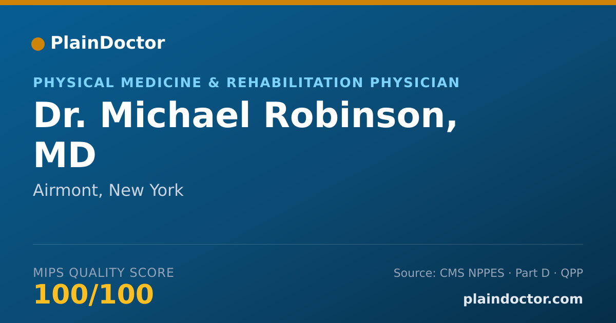 Shareable card for Michael Robinson, MD - Physical Medicine & Rehabilitation Physician, Airmont, NY