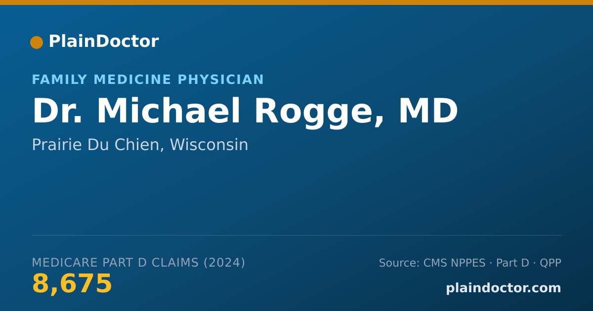 Shareable card for Michael Rogge, MD - Family Medicine Physician, Prairie Du Chien, WI