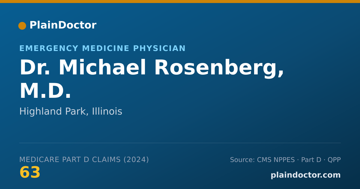Shareable card for Michael Rosenberg, M.D. - Emergency Medicine Physician, Highland Park, IL