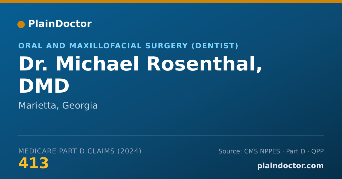 Shareable card for Michael Rosenthal, DMD - Oral and Maxillofacial Surgery (Dentist), Marietta, GA
