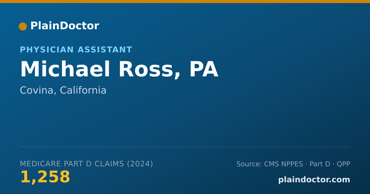 Shareable card for Michael Ross, PA - Physician Assistant, Covina, CA