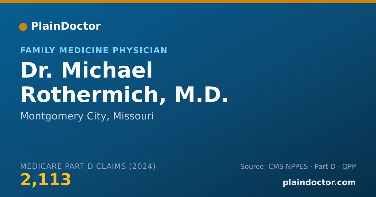 Shareable card for Michael Rothermich, M.D. - Family Medicine Physician, Montgomery City, MO