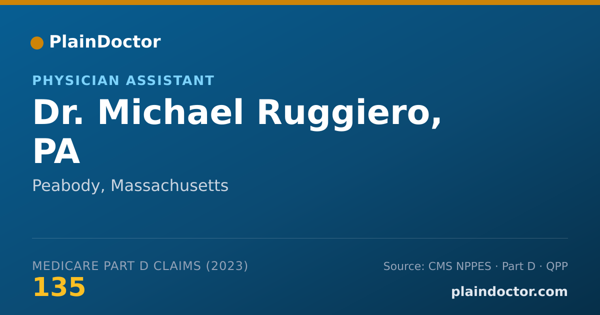 Shareable card for Michael Ruggiero, PA - Physician Assistant, Peabody, MA
