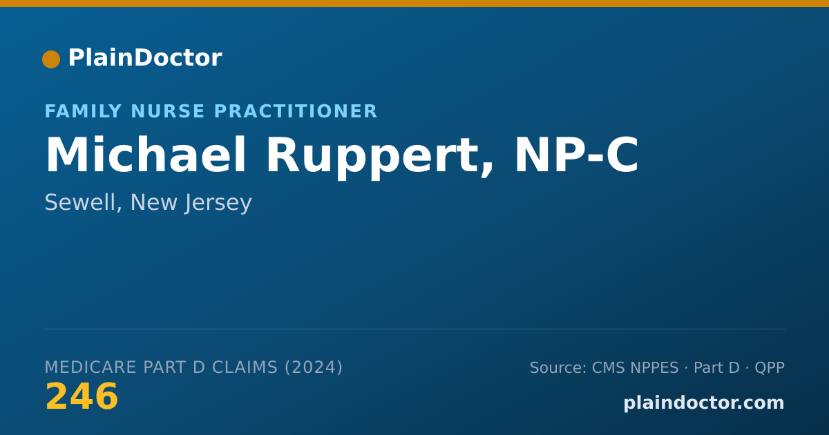 Shareable card for Michael Ruppert, NP-C - Family Nurse Practitioner, Sewell, NJ