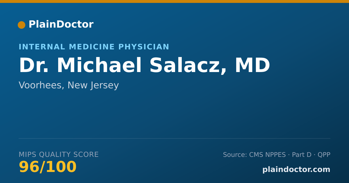 Shareable card for Michael Salacz, MD - Internal Medicine Physician, Voorhees, NJ